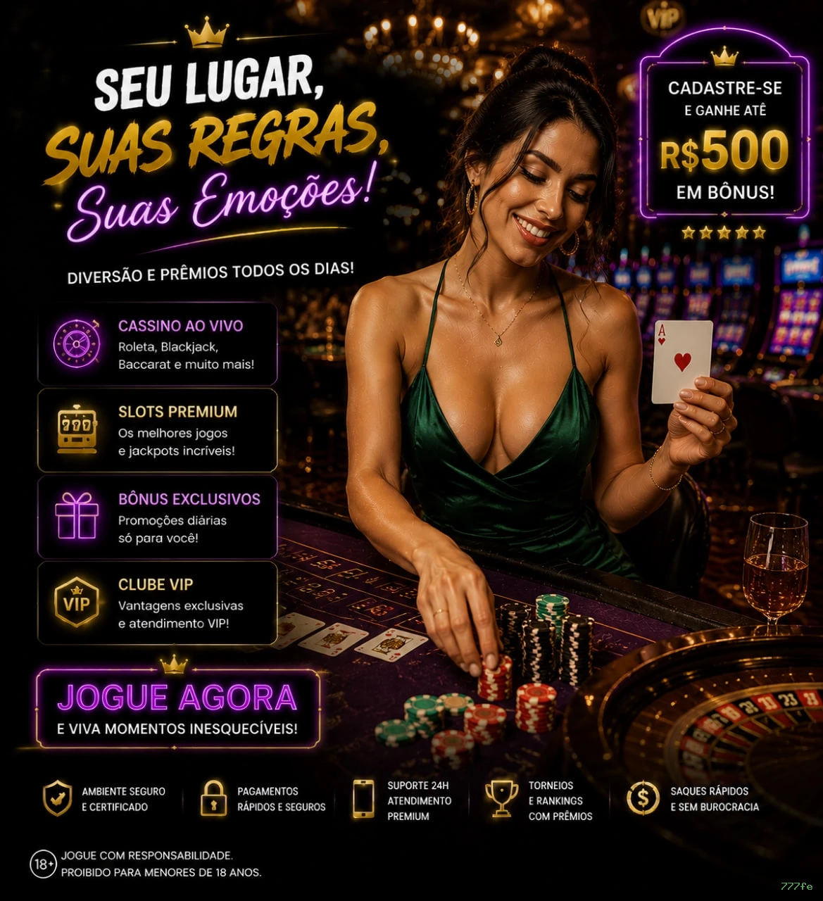 Streaming 4K no cassino ao vivo da 777fe